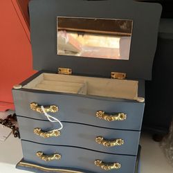Hand Painted Wooden Jewelry Box 
