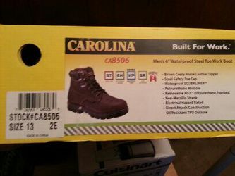 Carolina 6" Steel Toe Waterproof Work Boots