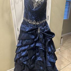 Navy blue Quincenera Dress