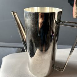 Mcm Unbranded Art Deco Pitcher Likely Silver Plated 6.5 in No Lid Not Polished