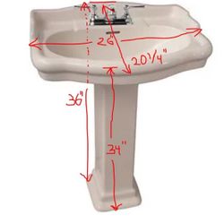 Nice Pedestal Sink + Faucet (PRICE LOWERED Must Go ASAP)