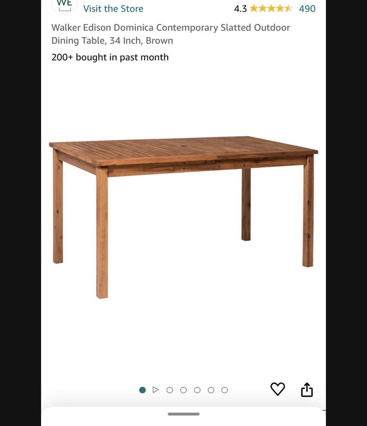 Wood Outdoor Table With Umbrella Hole In Box