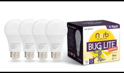 Outdoors Mosquitos,Bug Reduction LED Light Bulbs 4/Box, 2000K, 960Lmn 9 Watt , Dimmable.