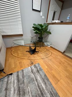 Glass coffee table