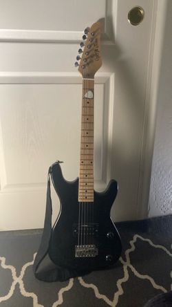 Black Electric Guitar with Maple Neck
