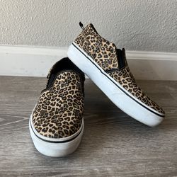 Vans Asher Cheetah Platform Big Kids Missy Size 5 (Women’s Size 6.5)