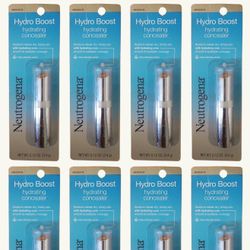 8 Pieces Of Neutrogena Hydro Boost Hydrating Concealer Stick for Dry Skin, Oil-Free, Lightweight, Non-Greasy and Non-Comedogenic Cover-Up Makeup with