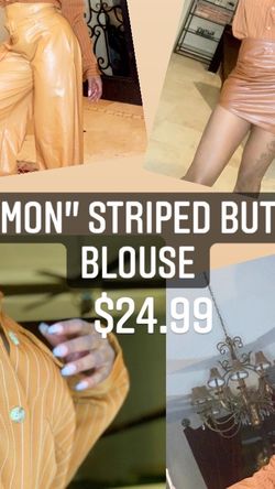 New Brown Button Up Blouse