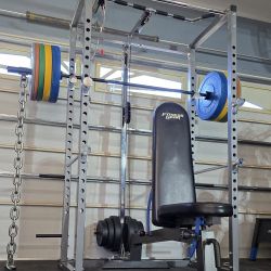 <<FREE DELIVERY>>  SQUAT RACK  + ADJUSTABLE BENCH + OLYMPIC WEIGHT PLATES + OLYMPIC BARBELL + OLYMPIC WEIGHT TREE 
