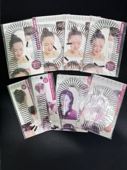8 Pieces U Shape Hair Finishing Fixer Comb, Bobby Bangs Holder Styling Tool Stretchable Hair Pin U Shape Wavy Comb Clips Spring Headband Circle Stylin