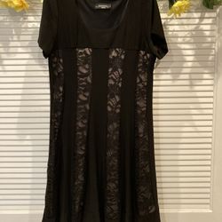 Black petite Black N Cream Lace dress