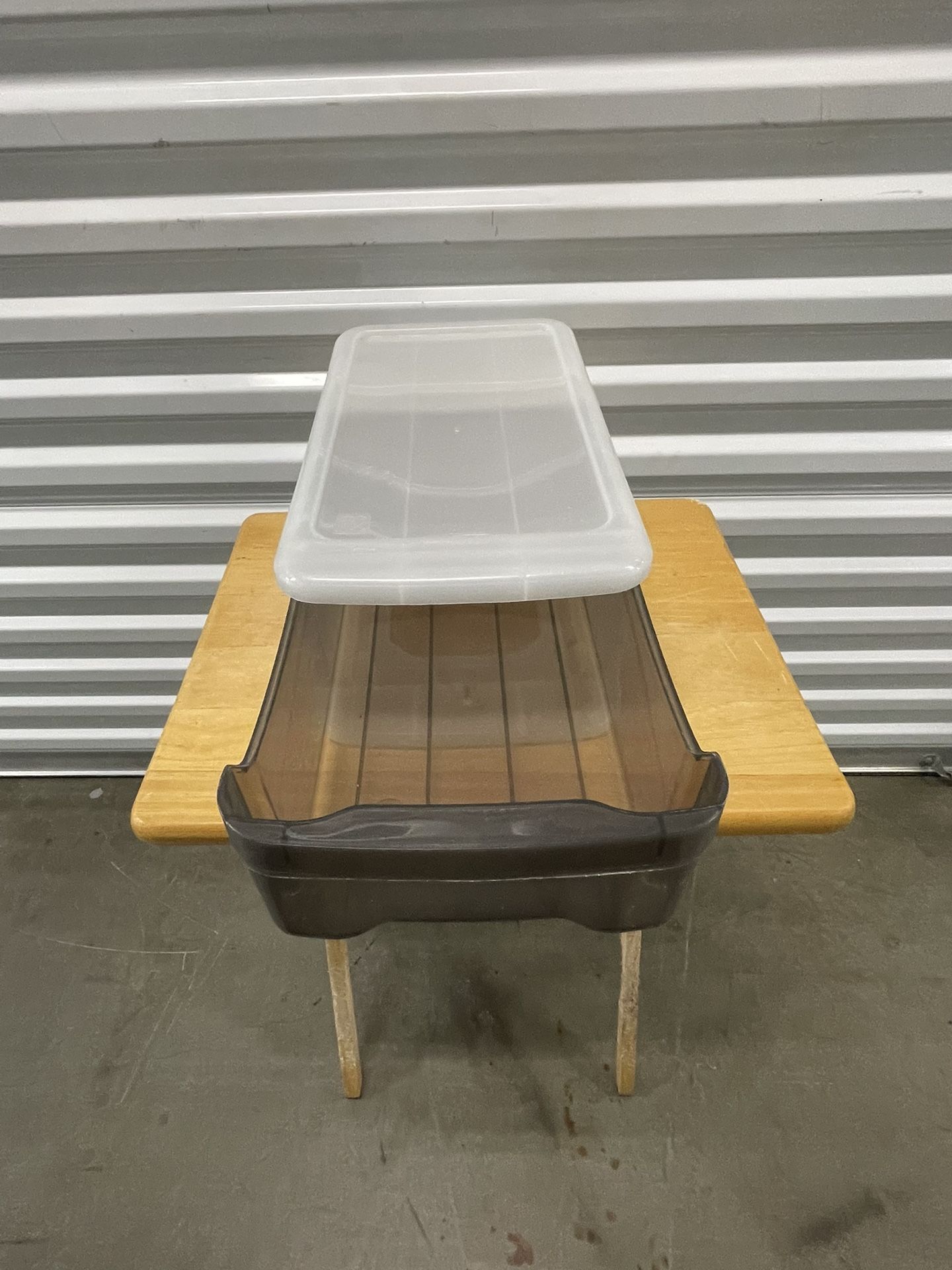 Small Container With Sliding Drawer Size 15”Length x 9”Width x 6”Height (Practically New)
