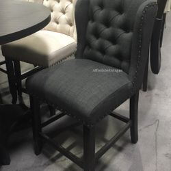 Dark Grey Counter Ht Chairs Set Of 2 Brand New In Box 