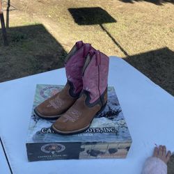 Size 24.5 Pink Mexican Boots 