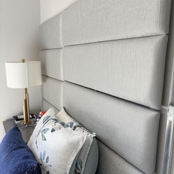 Panel Headboard Gray Color 