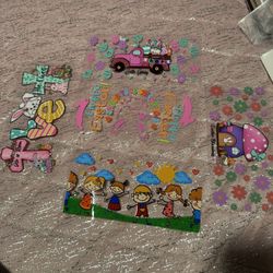 5 Piece Easter Cup Wrap  Spring Transfer Stickers For Bottles Cups Etc 