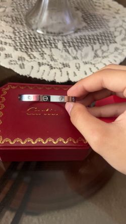 Silver love bangle bracelet