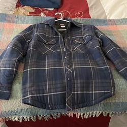 Men's Dickies Lined Flannel Jacket Size Medium