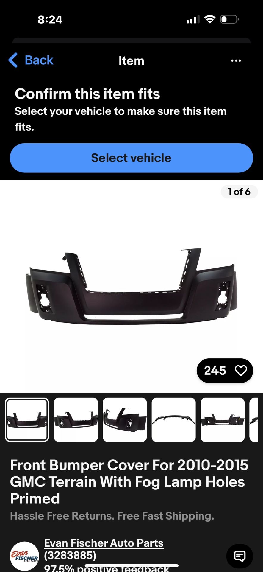 Front Number For 2014 GMC Terrain Blk