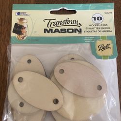 Mason Jar Wooden Tags/Labels