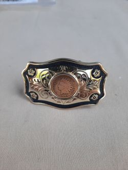 Extremely rare 1893 Indian Head Penny Belt Buckle
