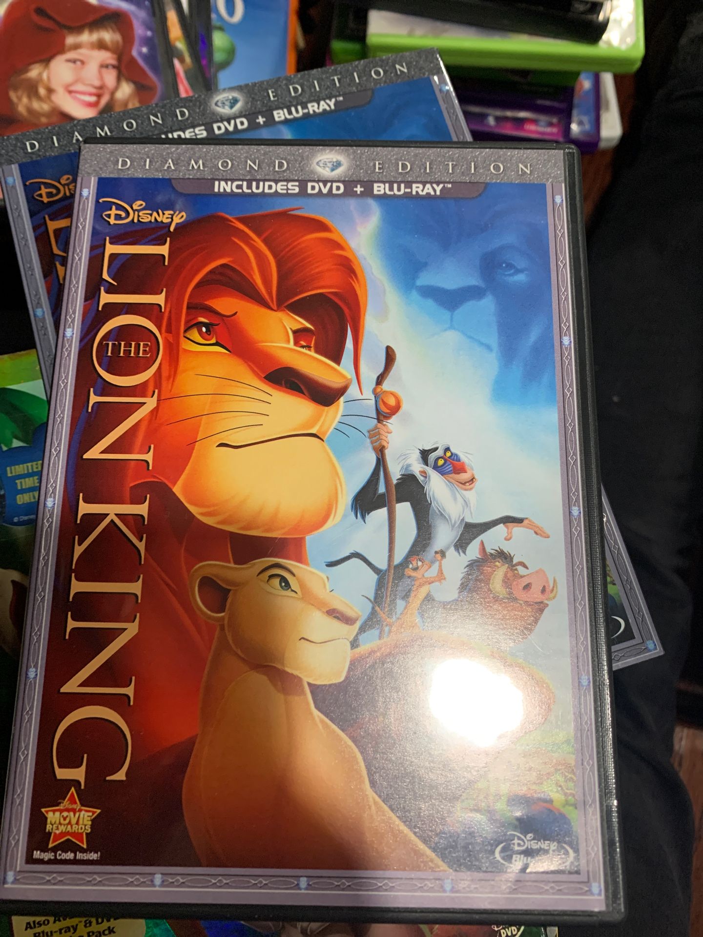 isney Lion King Blu-ray 3D DVD Digital + Soundtrack Diamond Red No Slipcover. Condition is Like New. Shipped with USPS
