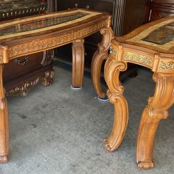 Quality console, entry tables with beautiful carvings detailing.