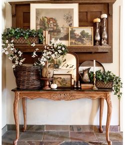 Pair of Large Faux Ivy Rectangular Planters – English Country Décor