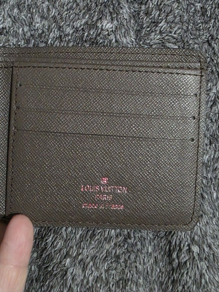 Louis Vuitton Damier Ebene Leather Wallet Men's Bi- Fold Wallet