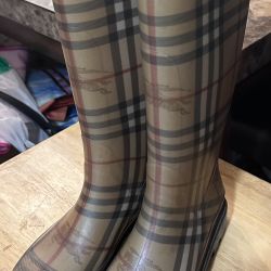 Burberry Haymarket Rubber Winter/Rain Boots