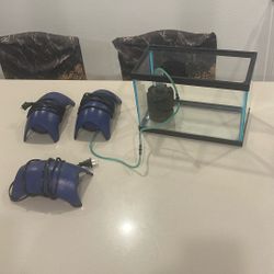 2.5 Gallon Fish Tank, Sponge Filter, Whisper Air Pumps
