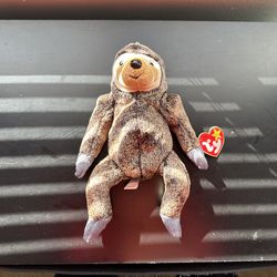 Vintage 1999 Slowpoke the Sloth Ty Beanie Baby – Original w/ Tag – Retired