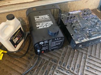 Dj equipment- fog machine and Numark Preamp mixer