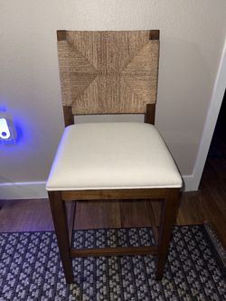 Brand New Nathan James Beacon Bohemian Boucle Bar Stool Upholstered Island Chairs Counter Height