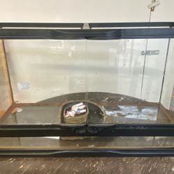 25 Gallon Naturalistic Terrarium Double Door Reptile Habitat w/ Extras
