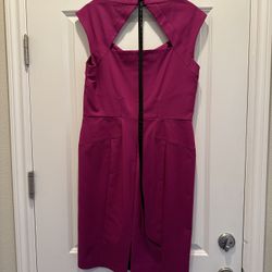 White House Black Market purple belted dress Size 12