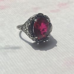 $35 (NOT FOR FREE)Vintage red garnet 925 💍