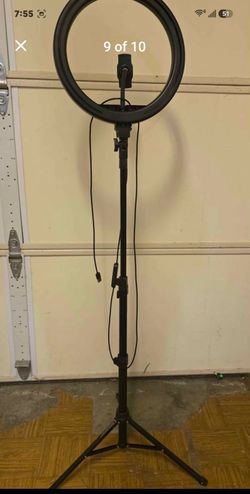 12" Selfie Ring Light with 63" Tripod Stand, Dimmable LED Ring Light with Phone Holder and Wireless