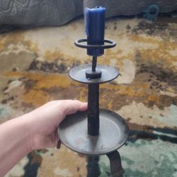 Antique Japanese Iron Candelabra