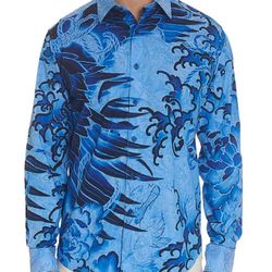 Blue Mens Robert Graham Shirt