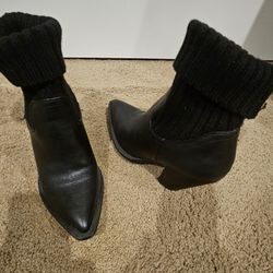 Black Cowboy Boot Style Bootie