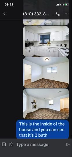 2 bed and 1 bathroom