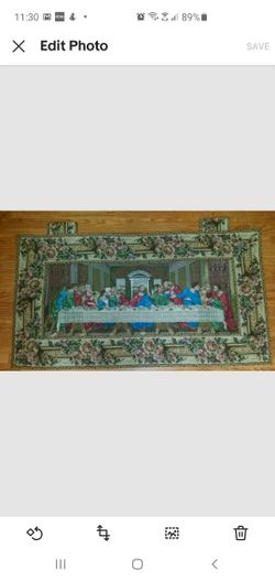 The Last Supper Tapestry made in Florence Italy. Read description. 
