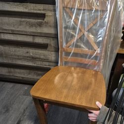 2 Brand New Solid Wooden Chairs Inbox