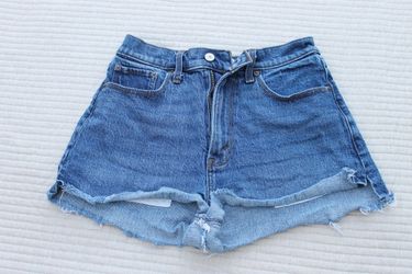 Abercrombie & Fitch Curve Love High Rise Denim Shorts Size 27