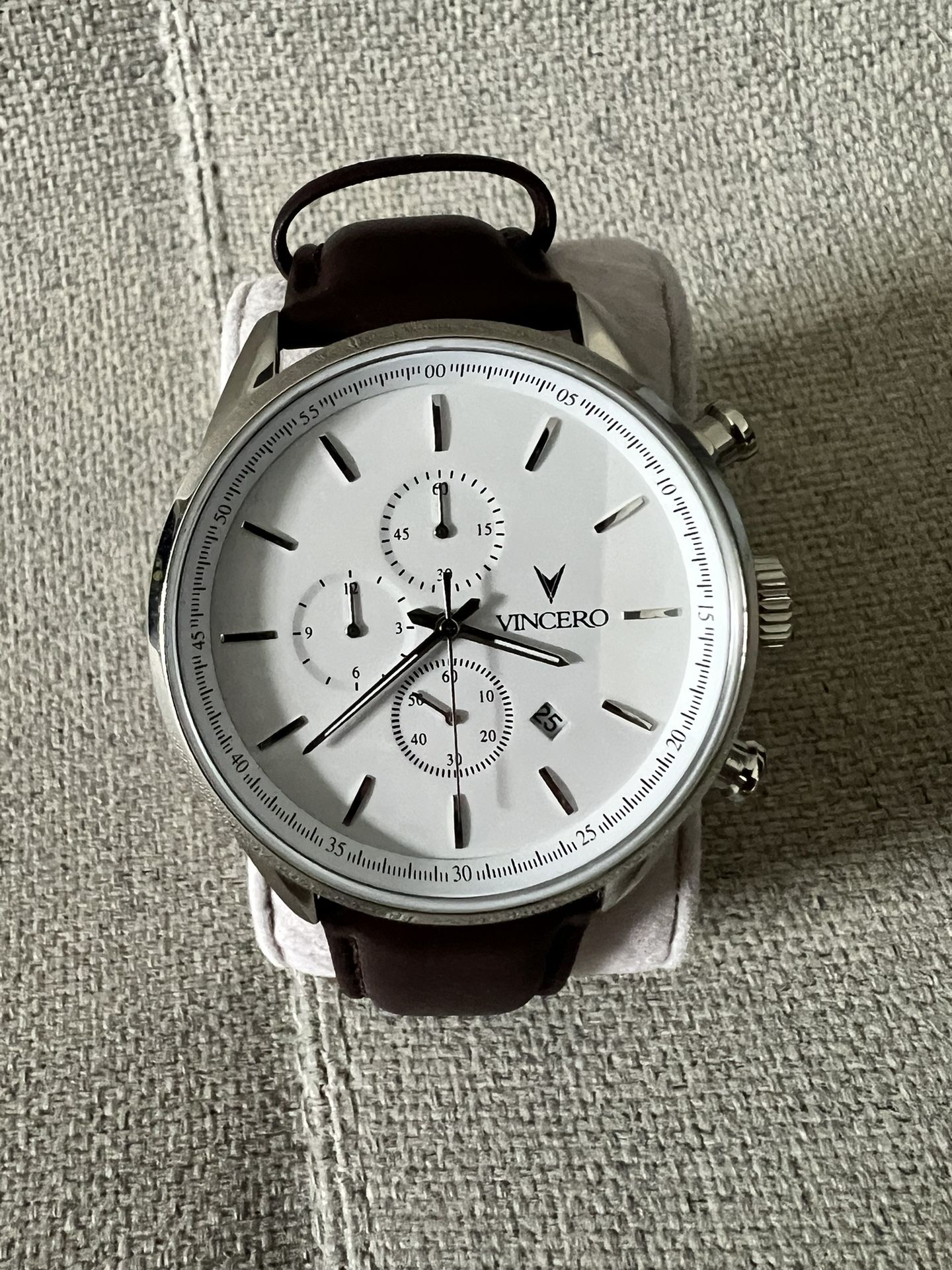 Vincero White Face Chronograph Watch