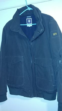G Star Bomber jacket w/hood Lg.