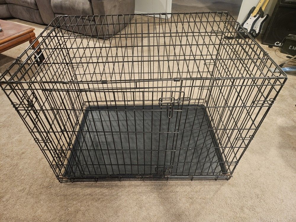 Life Stages 1642DD Double Door Folding Dog Crate 43 x 29 x 31