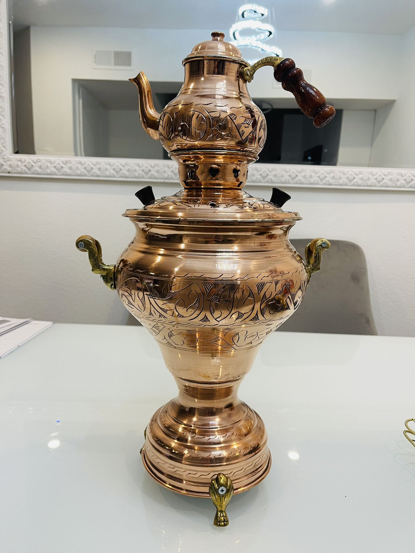 Traditional Copper Samovar Handmade