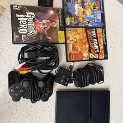 Playstation 2 SLIM - Black - Bundle